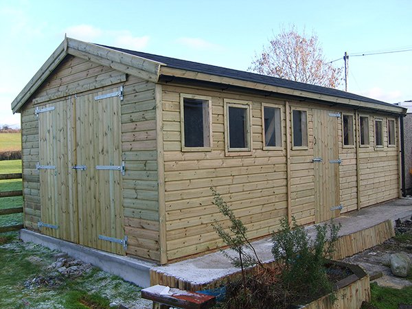 24 x 12 timber garage from regency timber buildings